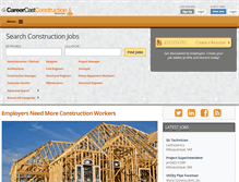 Tablet Screenshot of construction.careercast.com